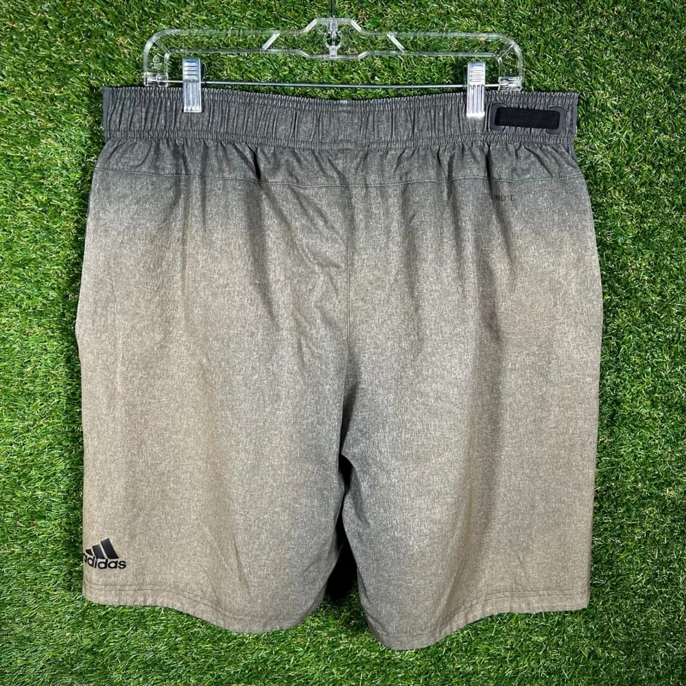 Adidas Climalite Mens XL Athletic Shorts Grey Tan Two Tone Gym Running